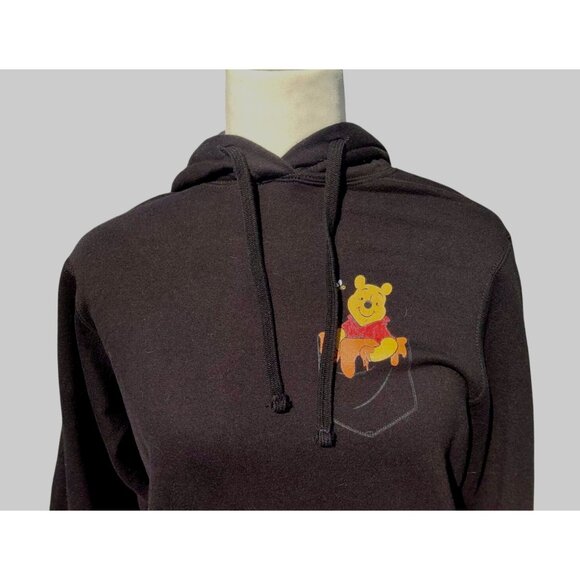Disney Women's Size Small Black Winnie The Pooh Hoodie Sweatshirt - Picture 4 of 16